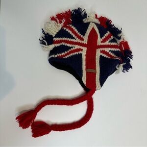 Vintage 90s handmade knit UK punk Mohawk hat